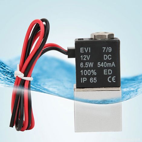 Schnellwirkendes Magnetventil für Wasser, Luft und Öl, 2-Wege-Ventil, Gehäuse aus Aluminiumlegierung, DC12VG 1/4 Zoll (1/5)
