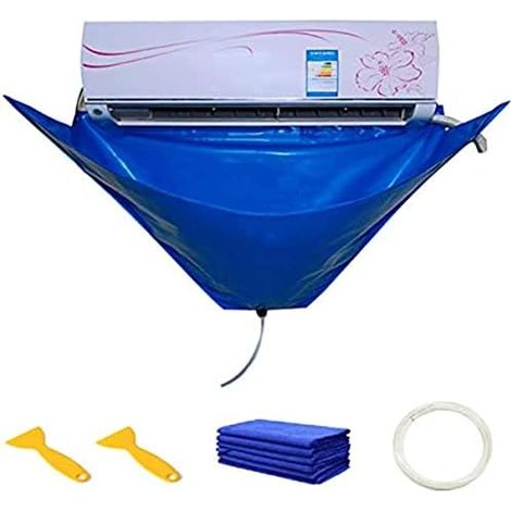 Couverture De Nettoyage De Climatiseur, Sac De Couverture étanche De Nettoyage De Climatisation Divisé Avec Tuyau D'eau Sac De Couverture De Nettoyage De Climatiseur étanche Pour Climatiseurs (1/4)