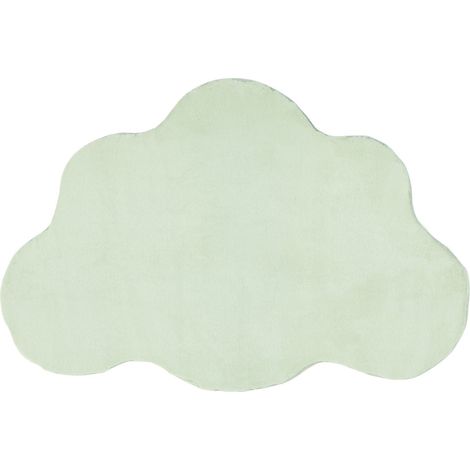 Tappeto Irregolare Verde Chiaro in Finta Pelliccia 80 x 120 cm a Pelo Lungo per Soggiorno Stile Moderno Parson (1/5)
