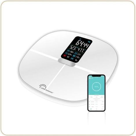 LITTLE BALANCE Körperanalysewaage mit Bluetooth weiß 180kg / 100g