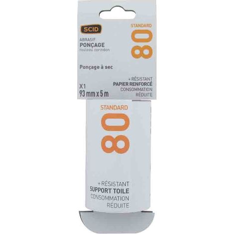 Rouleau abrasif - SCID - 5 m x 93 mm - Grain 80 (1/3)