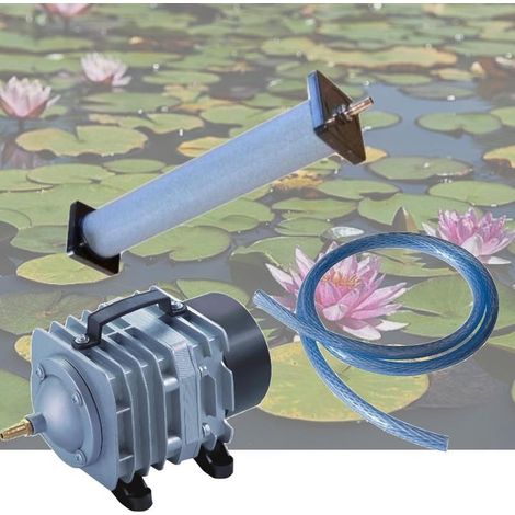 Set aérateur bassin de jardin de 5000 à 7000 l. Pompe à air bassin + 1 bulleur long (1/5)