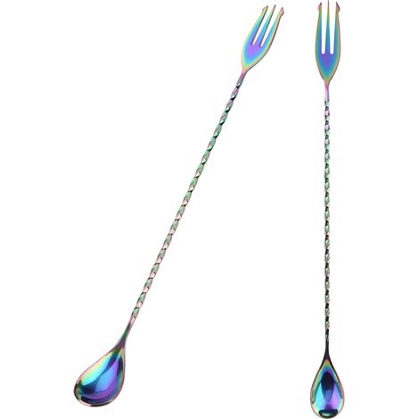 Cuillère à cocktail à long manche en acier inoxydable (1/5)