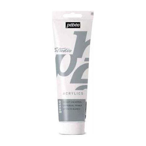 Apprêt blanc opaque - PEBEO - Gesso Studio - Séchage rapide - Surface mate