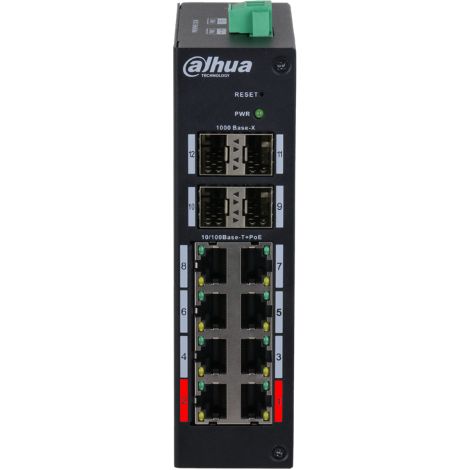 HS4412-8ET-96 - Switch hardened managed 12 porte (8 PoE 96 W) DinR