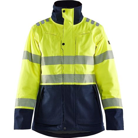 Veste de travail hiver multinormes femme 4917 - Jaune fluo/Marine S