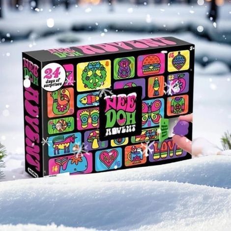Adventskalender , 24 Anti-Stress-Knetspielzeug aus TPR, Weihnachtsüberraschungen für Kinder