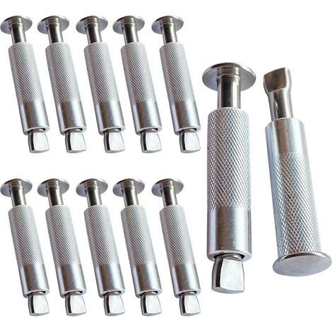 (12)Piton Bache Piscine 12pcs Piton Douille Retractable Piscine 16 x 65 mm Piton Escamotable pour Bache Piscine Pitons à Douille en INOX (1/5)