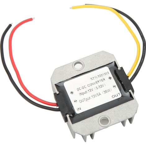 DC-Wandlermodul, einstellbarer Spannungsregler, Stabilisatormodul, IP67 wasserdicht, 12 V auf 12 V, 3 A (1/5)