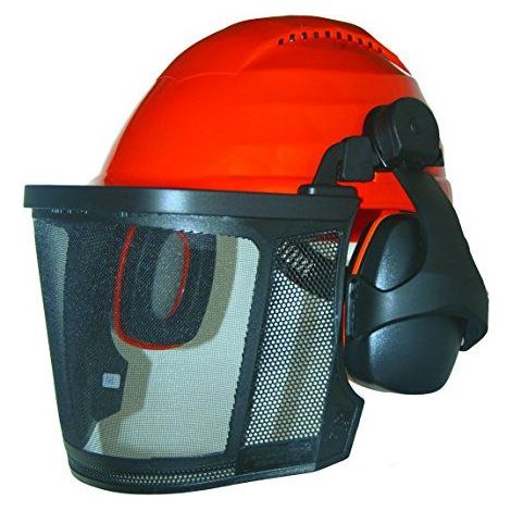 Casque De Protection Forestier, Grille à Maillage étroit, Anti-bruit 26db Relevables Et Bandeau Anti Sudation.normes Ce: En352,