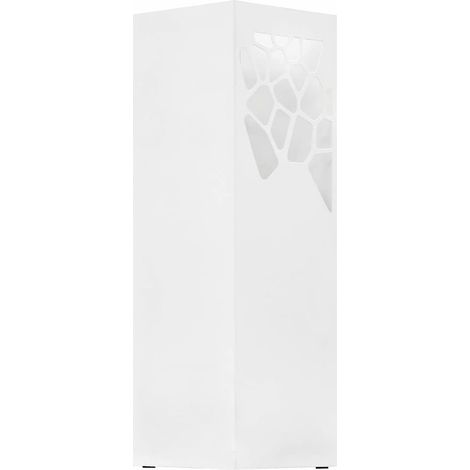 vidaXL Paragüero diseño piedras acero blanco (1/2)