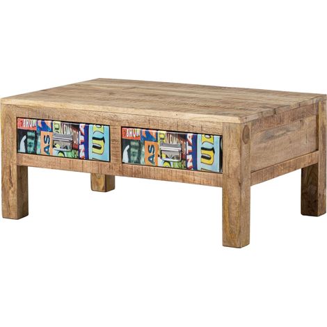 tavolino da salotto in legno di Mango 90x60x40 multicolore laccato LOUNGE COLLECTION 11