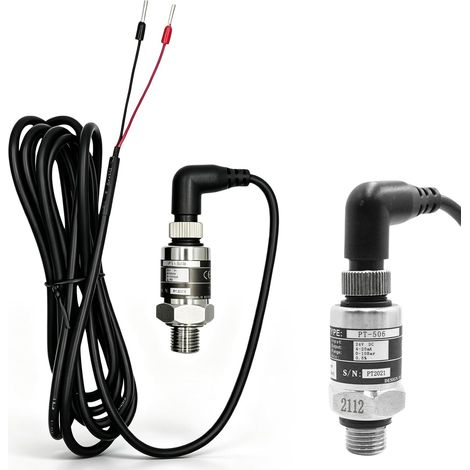 Transmetteur de pression en acier inoxydable 0-10 bar/1 MPa G1/4" avec raccordement coudé, étanche IP68, 24 V DC 4-20 mA, sortie pour l'eau, le gaz et les systèmes industriels (1/5)