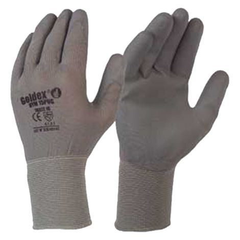 Singer Safety – Gants de manutention taille 8 – Support sans couture en polyamide – Enduction polyuréthane pour meilleure adhérence – Dos aéré