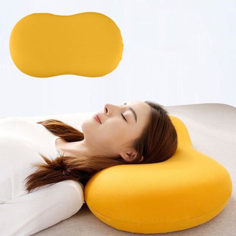 Oreiller Cushion Lab Deep Sleep, design ergonomique breveté pour les personnes dormant sur le côté ou sur le dos, forme (1/4)