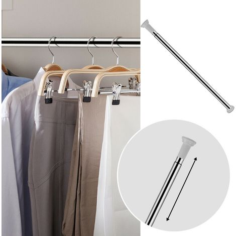 SWANEW Asta per tenda da doccia Asta telescopica in acciaio inox Asta per tenda da doccia Non è necessario forare 70-120cm (1/5)