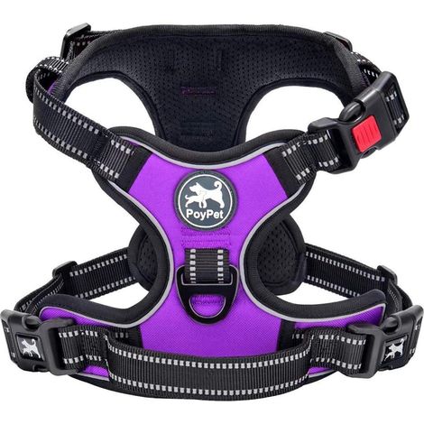 Hundegeschirr Keine Pull Reflektierend Front Griff M Violett (1/5)
