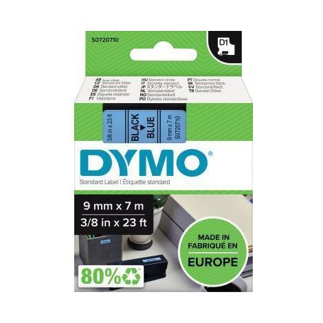 DYMO D1 40916 Couleur de ruban: bleu Couleur de police:noir 9 mm 7 m