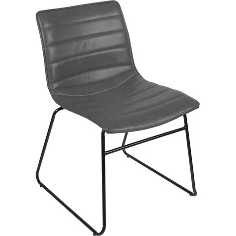 Chaise en métal design industriel BROOKLYN (1/3)
