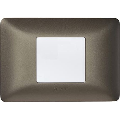 Placca Matix Bticino 2p centrati titanium (1/4)