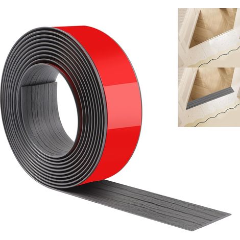 Bande de Transition de Sol JUNART 400cm×5cm, Bandes de Revêtement de Sol Autocollantes en PVC, Bande de Séparation de Porte de Sol pour Joindre les Espaces de Sol, Moquette, Carrelage (1/5)