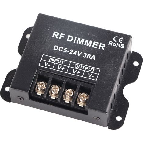 Variateur RF sans fil pour le réglage de la luminosité des équipements électriques avec télécommande 5-24 V 30 A (1/5)