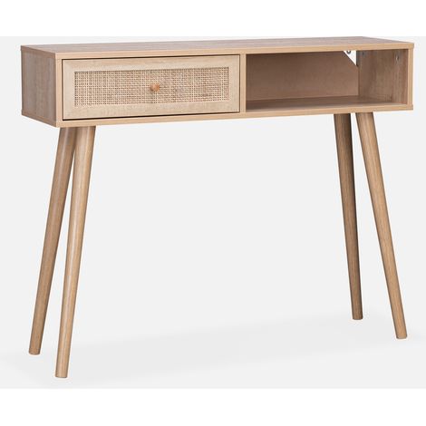 Consola estilo escandinavo de caña, 100cm (1/5)