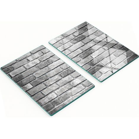 Tablas decorativas de vidrio para cortar y servir, diseño de pared de ladrillo, 2x40x52 cm (1/5)