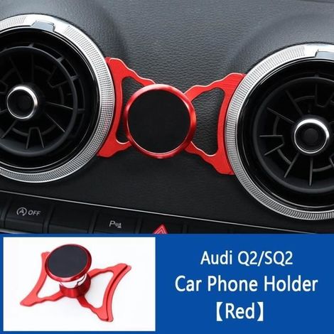 Autohalterung, Handyhalterung für Audi A3 S3 RS3 8V Q2 SQ2 Lüftungsschlitzhalterung, Stylinghalterung - Typ Q2 SQ2 Rot (1/4)