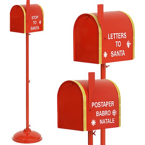 Cassetta Postale per Letterina Babbo Natale Addobbo Natalizio Colori Assortiti