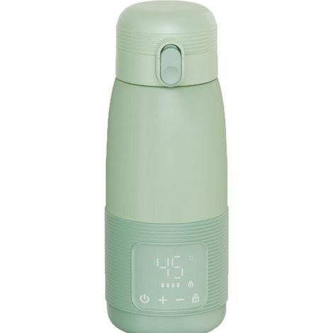 Chauffe Biberon Portable pour Nomade sans Fil, Chauffage Rapide et Longue Autonomie, 2 Modes de Chauffe pour Lait Maternel et Eau, Grande Capacité de 500ml pour Toute la Journée