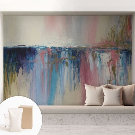 Carta Da Parati Non Tessuto - Con Colla Gratuita - Con Motivi Moderni - Design Elegante Per Pareti Astrazione colorata 208x146 cm (1/5)
