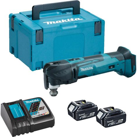 Makita DTM51RMJ 18V LXT Cordless Multi Tool Kit - 2x 4Ah Batteries, Charger & MAKPAK 3 Case