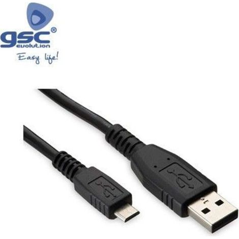 Cable USB male vers micro USB male 2.0 - 2M 001403686