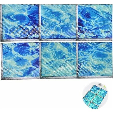 YMYNY 6pcs Auto-adhésif Antidérapant Autocollants pour Baignoires Grands Stickers Salle de Bain Antidérapants Douche Baignoire carrés piscine modèle (1/4)