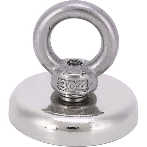 Crochet magnétique de levage pour la pêche, accessoire pour outil électrique, revêtement triple couche N35, capacité de 37 kg (82 lb) pour usage domestique (1/5)