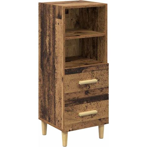 Buffet,Bahut,Meuble de Rangement Bois ancien 34 x 34,5 x 90 cm Bois d'ingénierie CFW78539 (1/5)