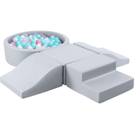 Parcours Motricité Bébé 5 Pièces: Module Motricité Enfant Cuir PU Blocs Mousse Éducatifs - Jouets Descalade Bébé Antidérapante Ensemble Piscine a Balle(Pas de Ballon)