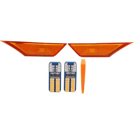 Paire de feux de gabarit latéraux avec ampoules LED 20559010, remplacement pour Honda Civic 2016-2021, jaune (1/5)