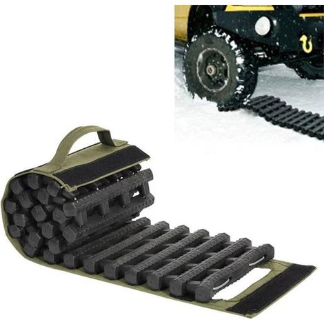 Aiuto alla trazione aiuto alla trazione auto GH1 tappeto antiscivolo aiuto alla trazione arrotolabile nero/verde