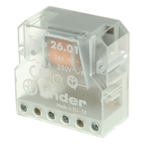 Finder – Relais à impulsion 24V – 1 NO – Tension de commutation 250/400V – Charge nominale 2500VA – Durée de vie électrique 100000 cycles (1/5)