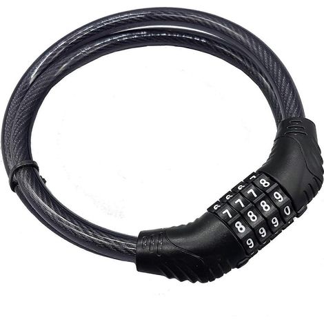 Antivol de vélo GDF 2PCS 65cm, câble en acier gainé, antivol de vélo à combinaison (1/5)