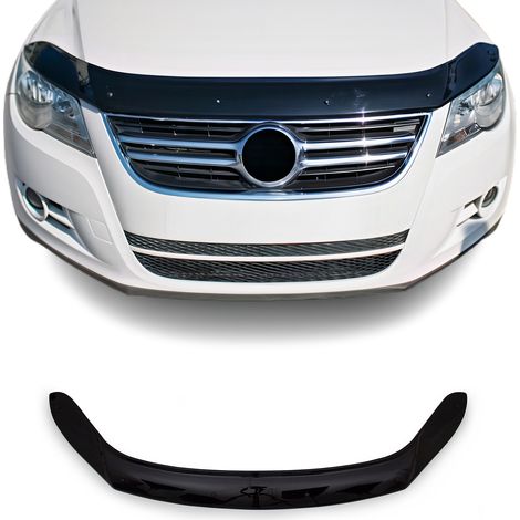Déflecteur de Capot Compatible avec VW Tiguan 5N mk1 2007-2016 en Acrylique Noir (1/5)