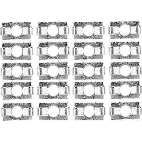 20 Stück Aluminiumprofil-Federverbinder\n\nVerzinkter Stahl, integrierte Befestigungselemente (Serie 20)