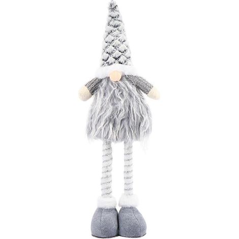 1 décoration de poupée avec tige extensible, à suspendre à une fenêtre, pour décoration de Noël-55.5X17.5cm-Grey 1