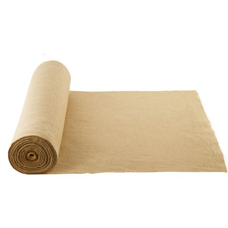 VEVOR Rouleau Toile de Jute, 914 mm x 45,7 m, Chemin de Table Toile de Jute Naturelle Haute Densite 50 x 50, Ruban pour Decoration, Artisanat, Mariage, Jardinage, Couverture Hivernale Plantes, Arbres