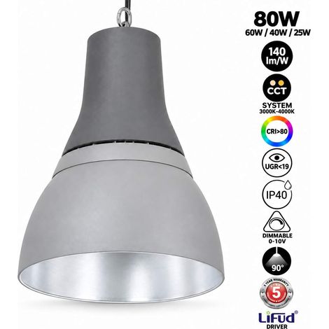 Campana LED Comercial CCT -  (25W / 40W /60W / 80W) - Difusor (1/2)