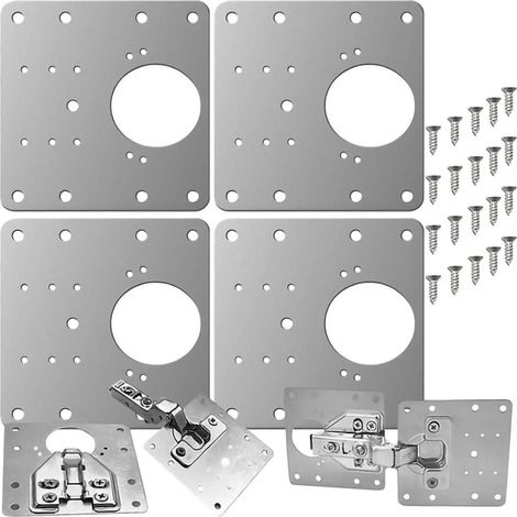 Set mit 4 Reparaturplatten für Möbel-/Schrankscharniere (1/5)
