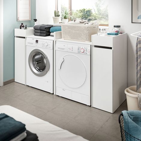 Ensemble 4 meubles de salle de bain blanc - LINGEA