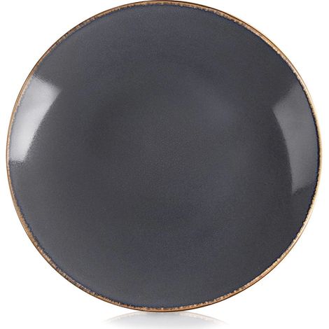 Keramik-Speiseteller, Grau, 27 cm, Spülmaschinenfest